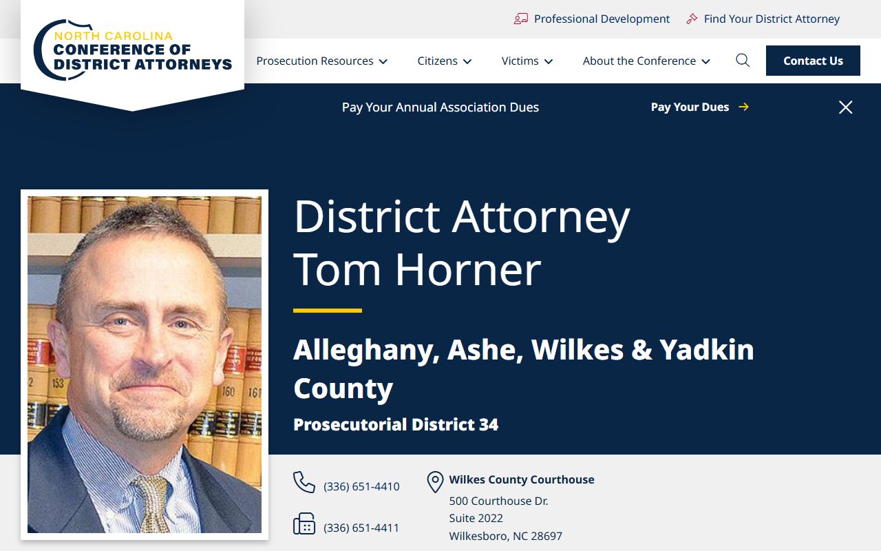 Yadkin County court dockets District Attorney District 34