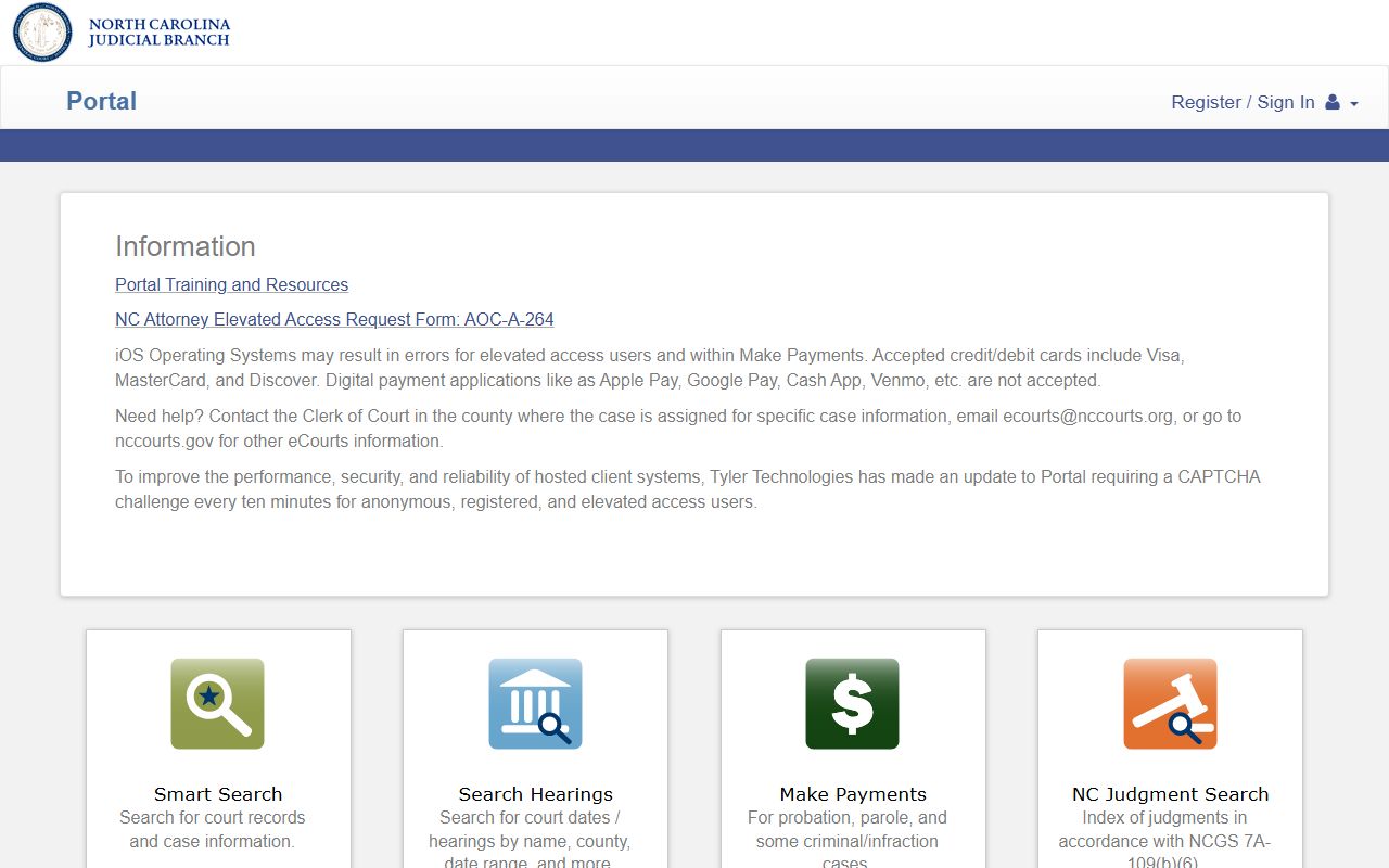 Yadkin County court records NC eCourts Portal