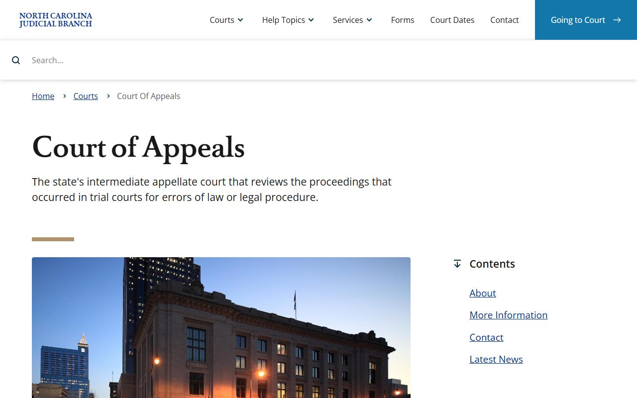 Yadkin County court records Court of Appeals overview