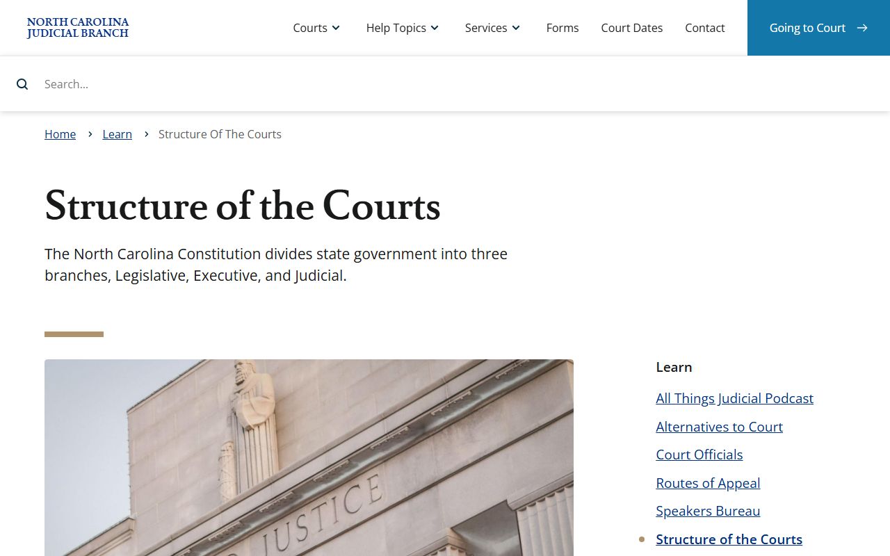 Yadkin County court records North Carolina court structure